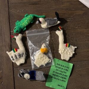 (6) Wool Finger Puppets made in Peru by Women’s Cooperative